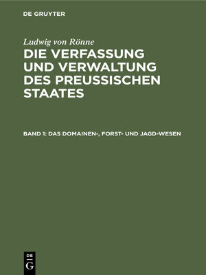 cover image of Das Domainen-, Forst- und Jagd-Wesen
